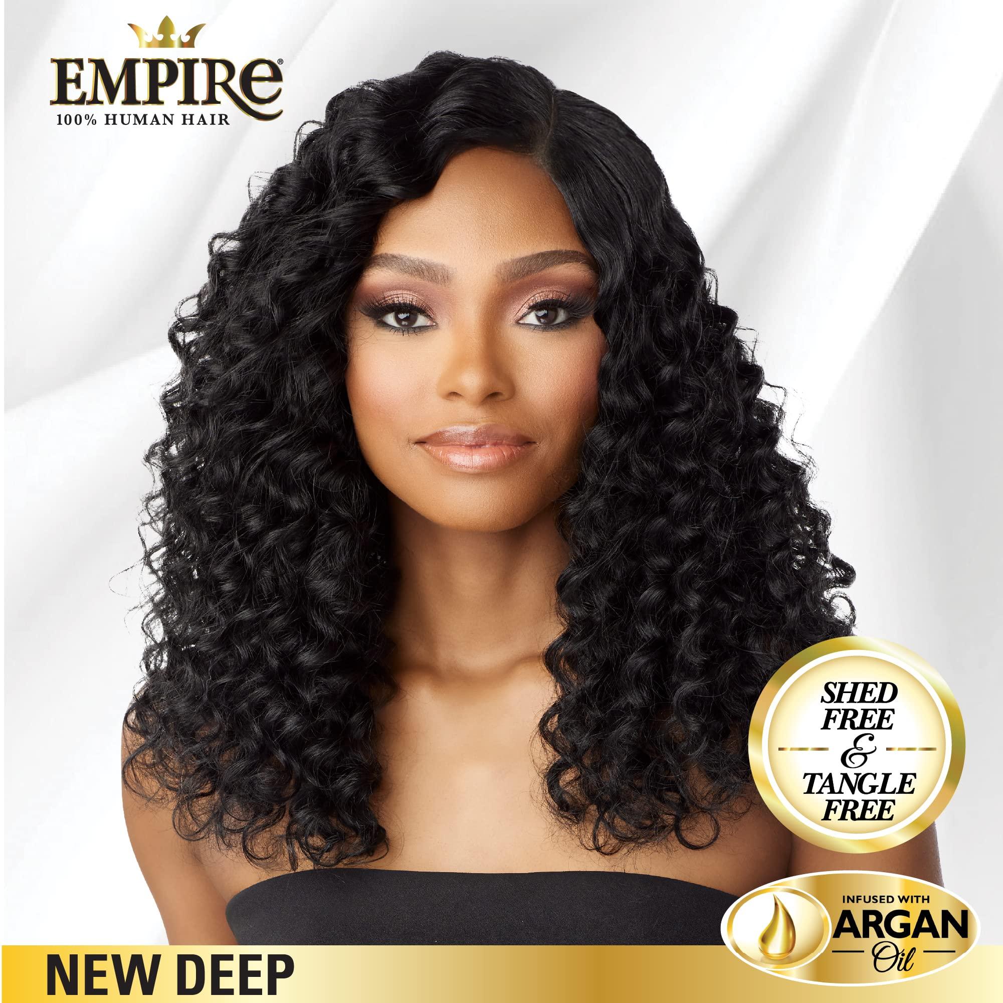 Sensationnel Sensationnel Empire Curly human hair - new deep tangle free weaving for quick weave and sew in styles best for faux highlights - 1 pack (10 inch, BG BURGANDY)