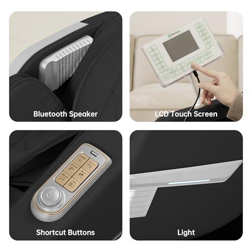 Real Relax Real Relax 2025 Massage Chair Full Body, 3D SL Track Shiatsu Massage Recliner, 21 Auto and Thai Stretch Modes, APP and LCD Control, Body Scan, Fit Home and Office, PS3300 Black