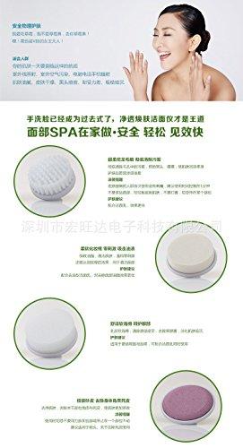 yunli Electric cleansing instrument five-in-one facial massage beauty equipment home wash brush wash instrument (Color: Rose red & White)