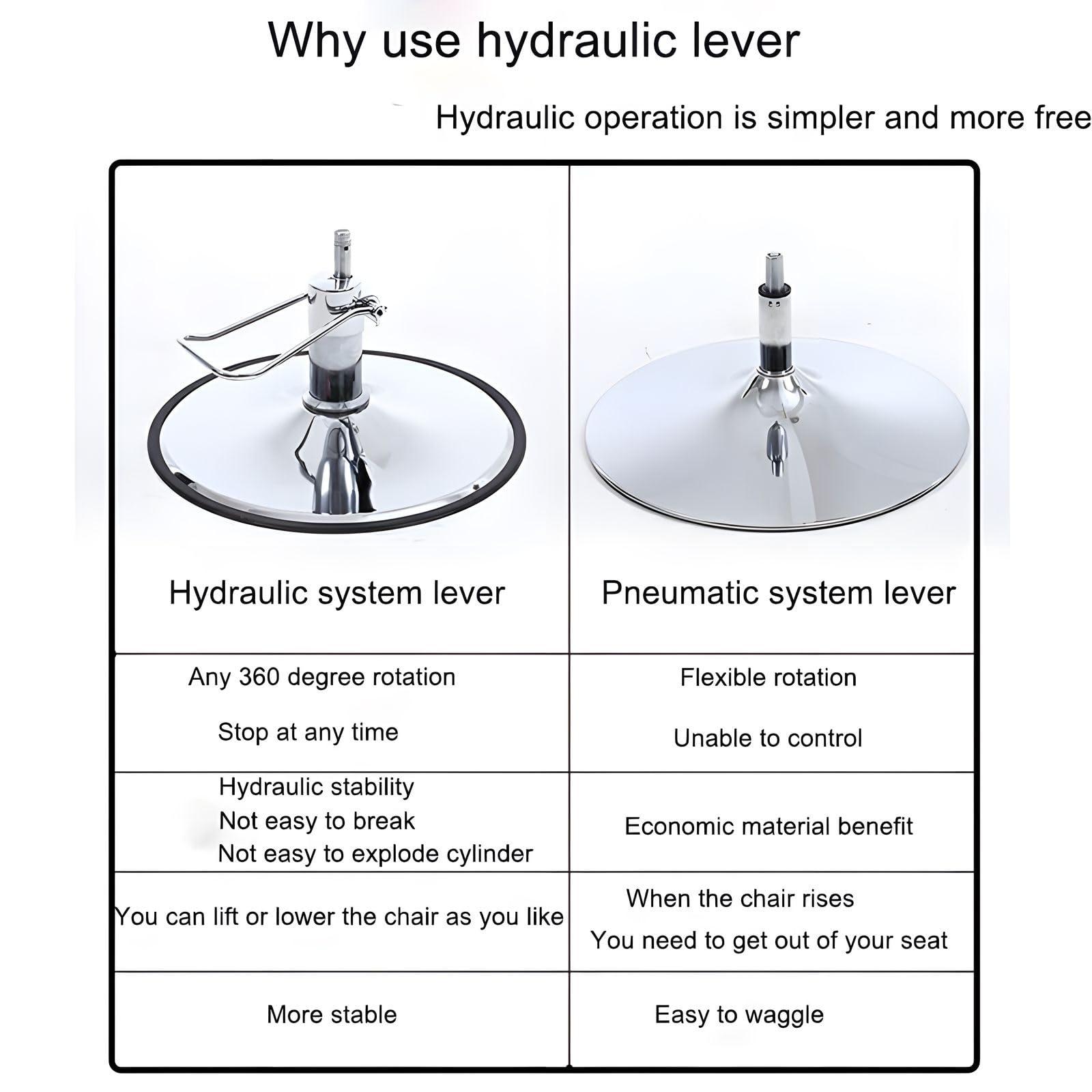 Banfluxion Banfluxion Black Hydraulic Pressure Premium Quality Top Design Facial Bed Spa Table Salon Chair Beauty Massage Chair Rest Lay Flat 180 Degrees for Beauty & Home Office Chair