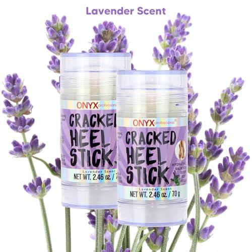 Onyx Professional Onyx Professional Cracked Heel Repair Balm Stick (2 Pack) Dry Cracked Feet Treatment, Moisturizing Heel Balm Rolls On So No Mess Like Foot Cream or Foot Lotion, Rescues Cracked Feet, Lavender Scent