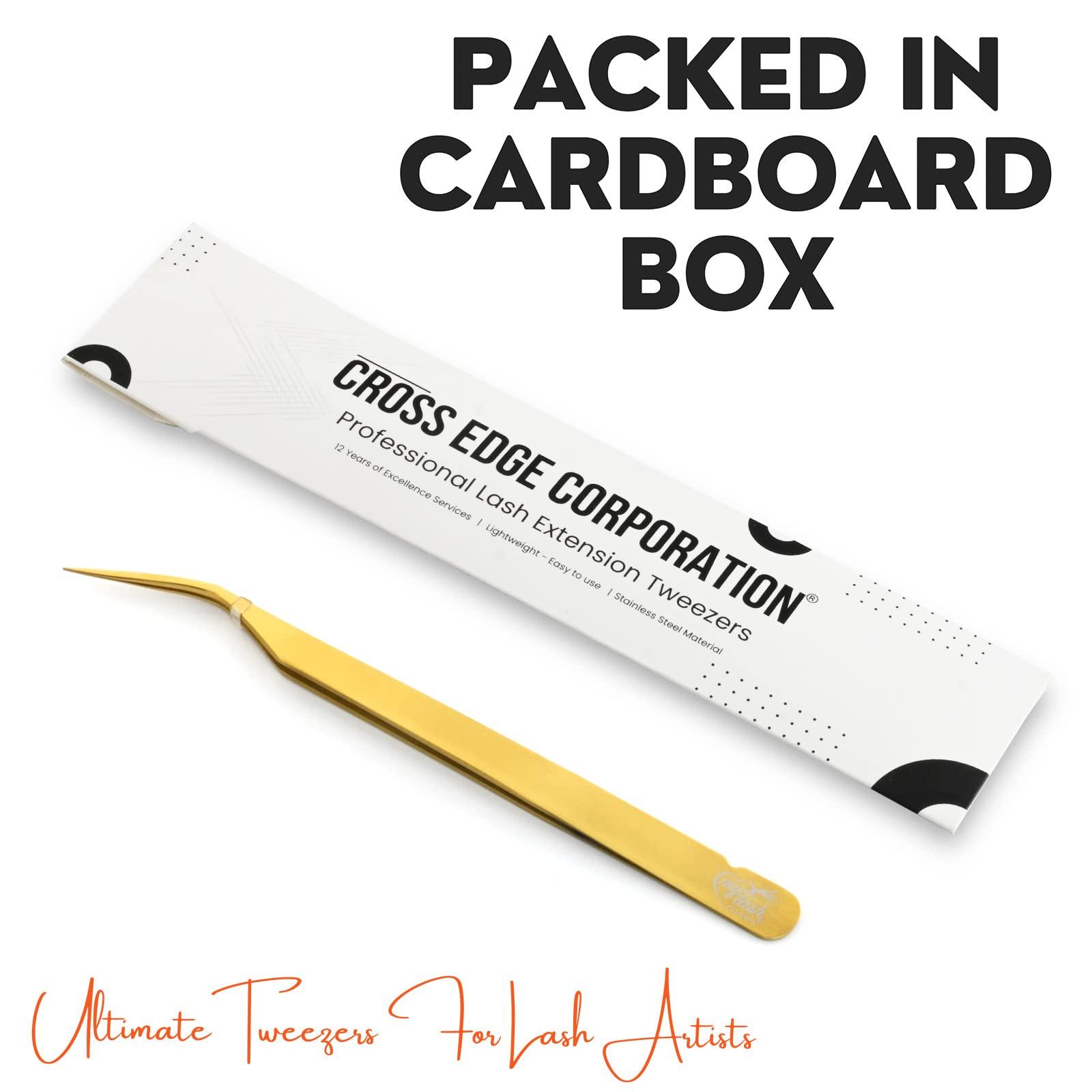 Cross Edge Corporation My Lash Tools New Isolation Lash Tweezers For Eyelash Extensions Best for Individual Isolation & Classic Lashes Japanese Stainless Steel Lightweight Precision Lashing Twisers (Gold)