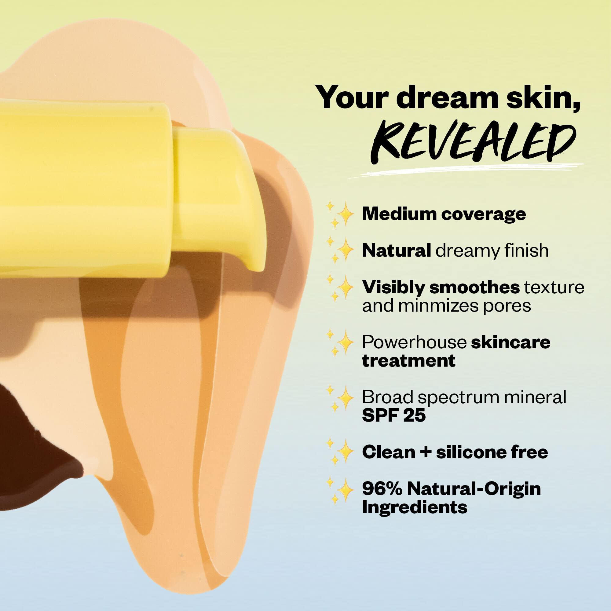 Kosas Kosas Revealer Skin-Improving Foundation with SPF 25 Protection - Hydrate, Brighten, Soothe, Plump, Protect Skin - Smoothing Texture, Natural Finish and Clean Formula - Deep Neutral Warm 410