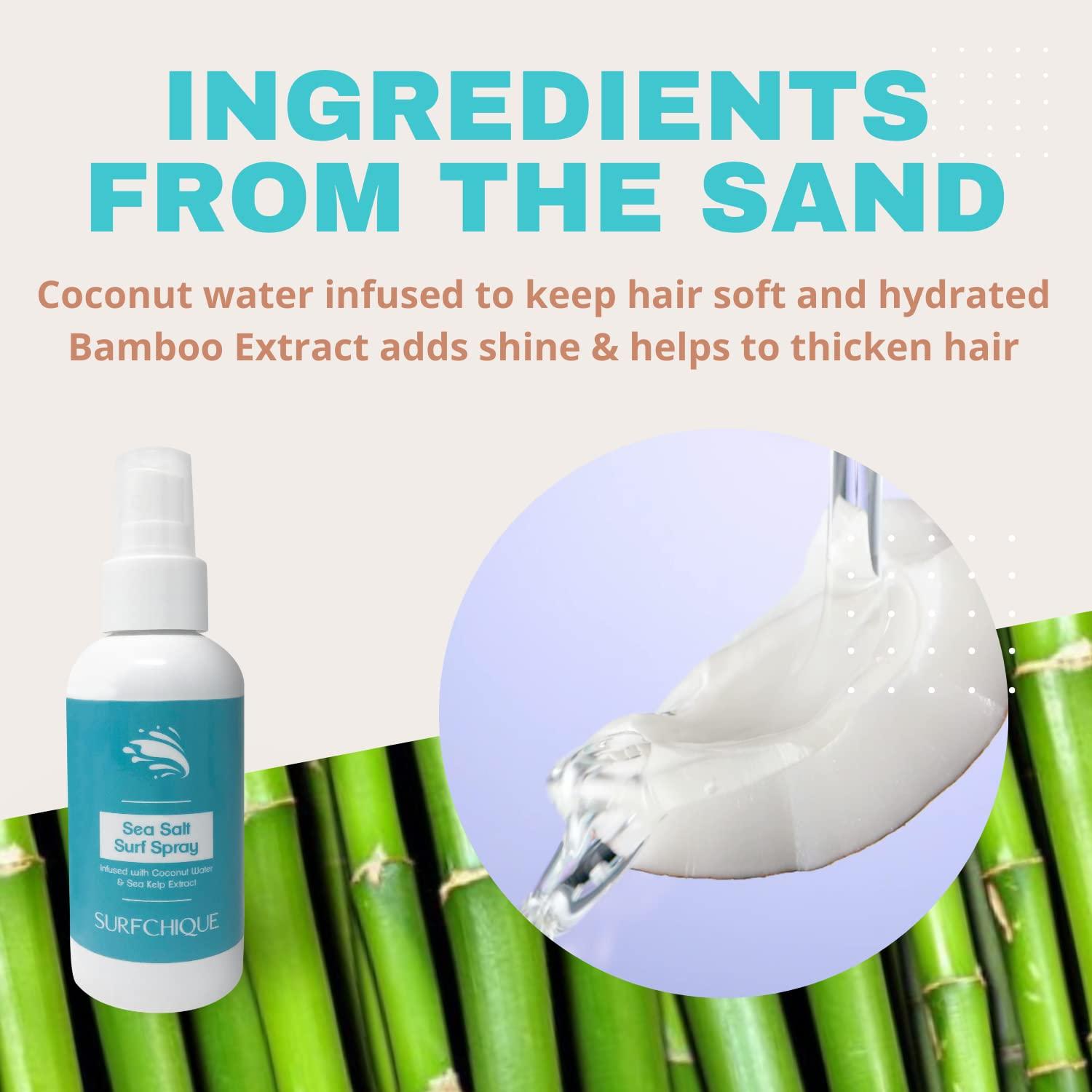 SURFCHIQUE SURFCHIQUE Sea Salt Surf Spray with Coconut Water for Beachy Waves & Texture (8 oz)