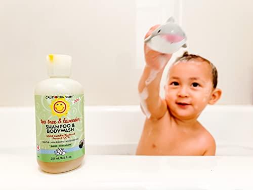 California Baby California Baby Tea Tree & Lavender Baby Shampoo And Body Wash - Allergy Tested Baby Soap and Toddler Shampoo, for Dry, Sensitive Skin, 100% Plant-Based - USDA Certified, 251 mL / 8.5 fl. oz.