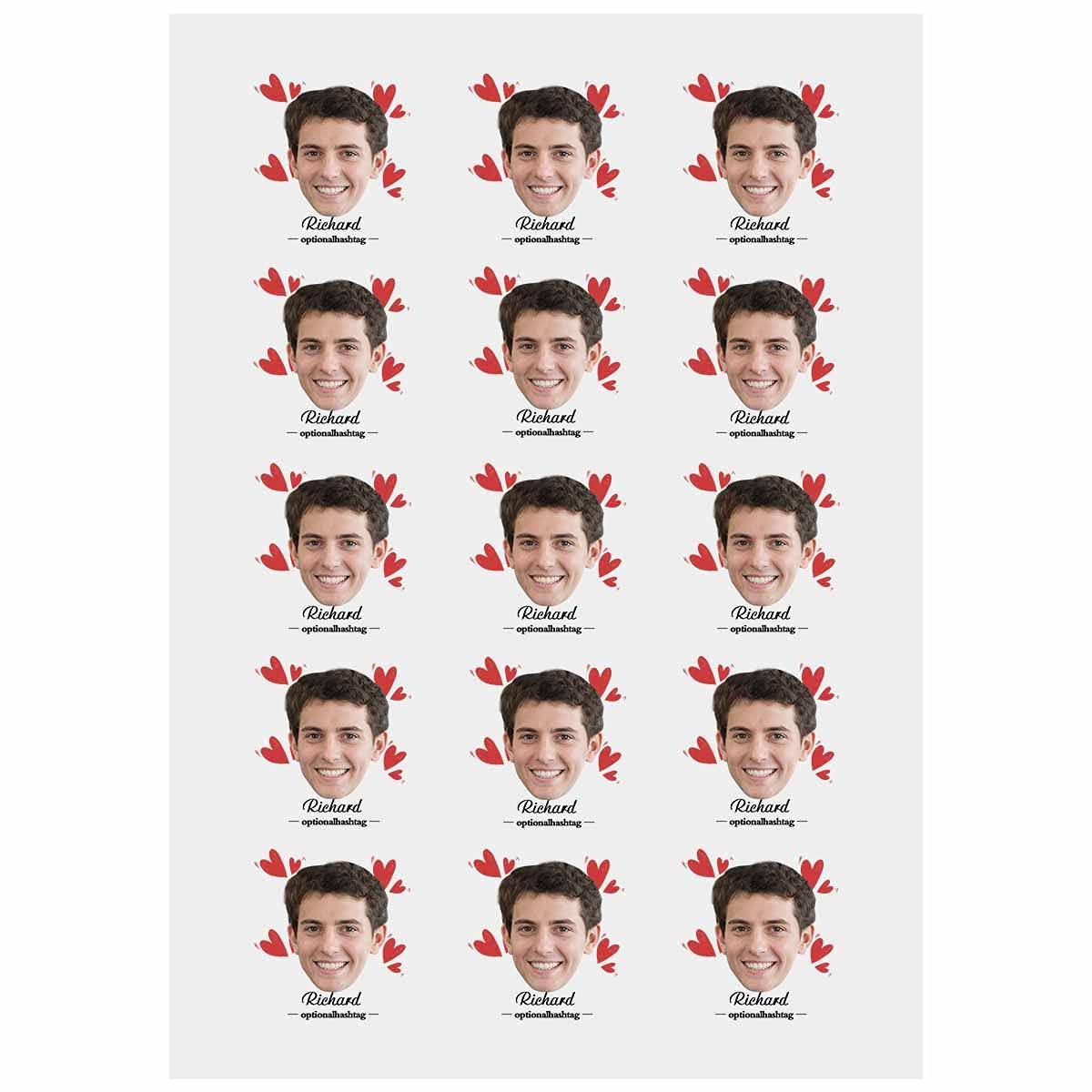 InterestPrint Custom The Groom Face Temporary Tattoos Adult, Personalized Fake Tattoos for Funny Bachelorette Party, Temporary Tattoos for Women,15 tattoos in One Paper