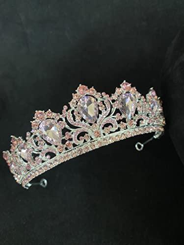 Sunshinesmile Bride Princess Pink Tiaras and Crowns for Women Birthday Crowns for Women Birthday Tiara Princess Crowns and Tiaras