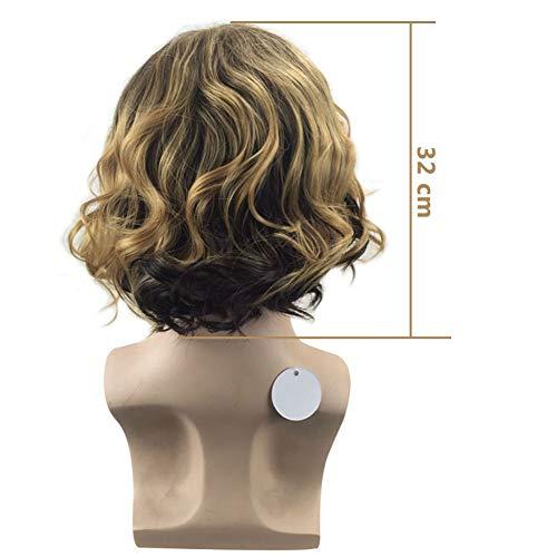 SYGJ SYGJ Mens Wig Blonde Bob Wig Bob Hair Wigs Halloween Wigs for Men Curly Wig Golden Cosplay Halloween Wig for Fancy Dress (Golden)