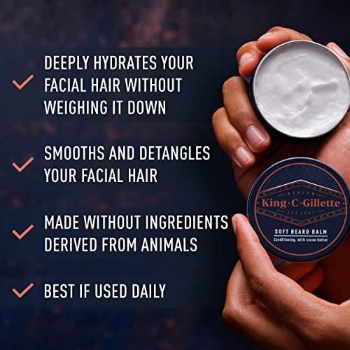 King C. Gillette King C. Gillette Soft Beard Balm, Deep Conditioning with Cocoa Butter, Argan Oil and Shea Butter