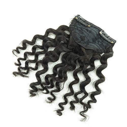 RemeeHi RemeeHi New Afro Curly Hair Bangs Can Be Hair Closure Chignons Puff Hair Extension 8" 23g Curly Hair Bangs With 2 Clips 1b# Natural Black