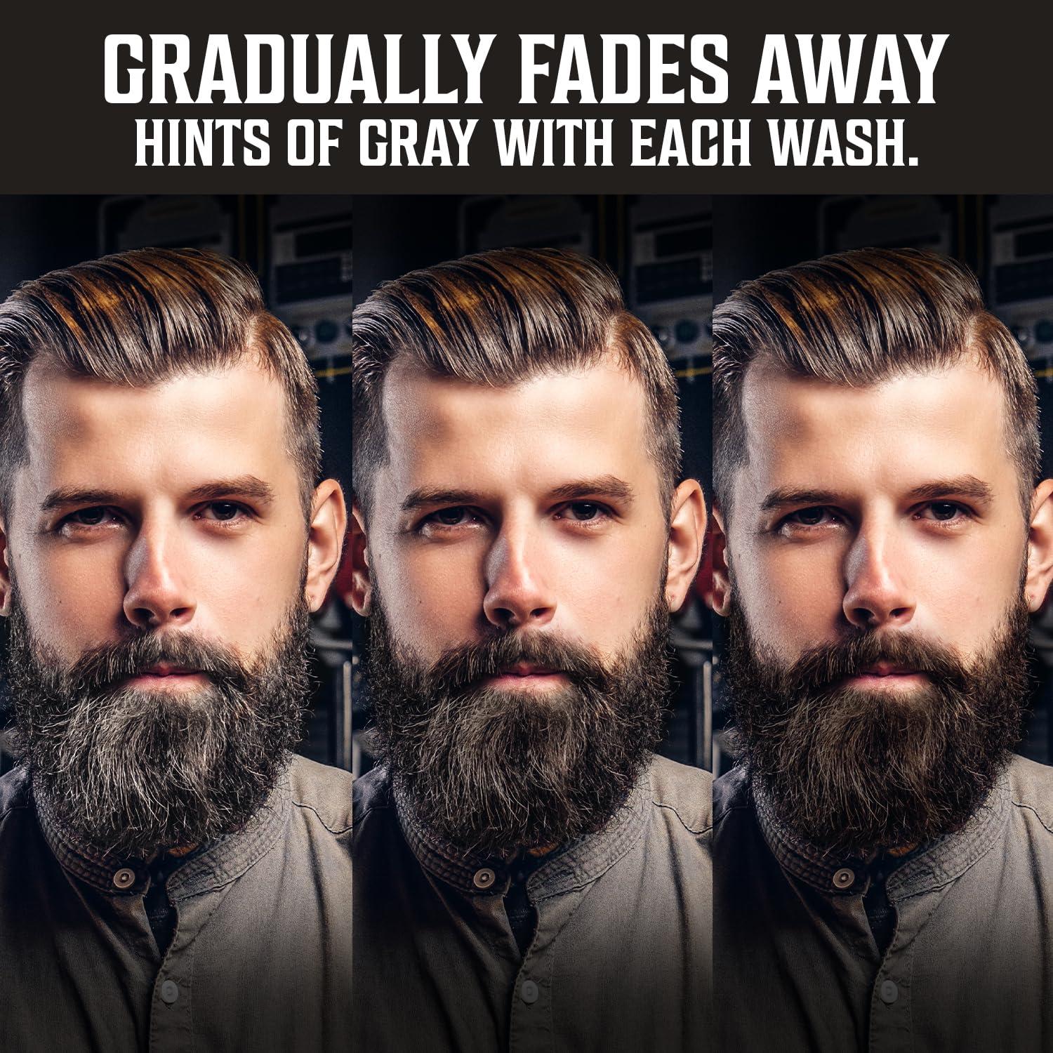 Viking Revolution Viking Revolution Mens Beard Dye for Men Dark Brown - Grey Reducing Shampoo Beard Coloring for Men - Mens Beard Color Mustache Dye - Grey Reducing Beard Wash and Conditioner -3 Pack Dark Brown