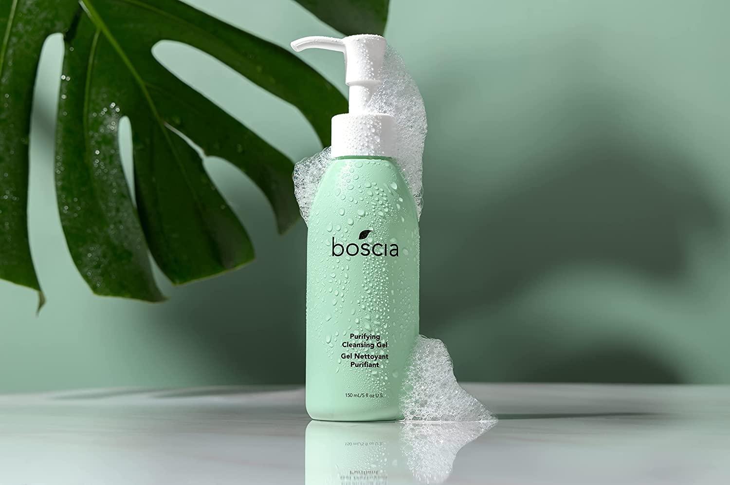 BOSCIA boscia Purifying Cleansing Gel - Vegan, Cruelty-Free, Natural and Clean Skincare | Daily Natural Purifying Deep Cleansing Gel Face Cleanser, 5 fl oz
