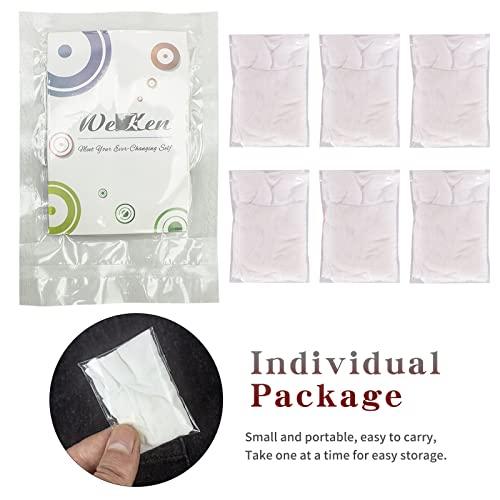 WeKen WeKen Individual Package 6PCS Stocking Caps for Wigs Stretchy Nylon White Wig Cap for Lace Front Wig Stocking Wig Caps for Women Men Kids