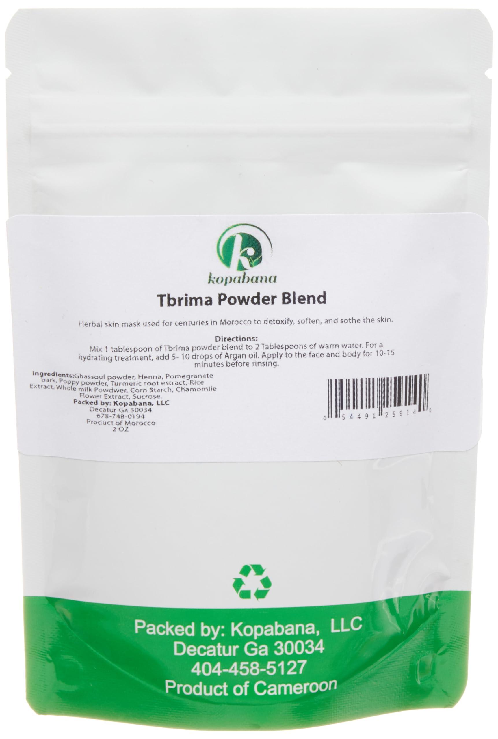 KOPABANA KOPABANA Tbrima Powder Blend, Tebrima powder, Soften and Sothen Skin Mask 2oz