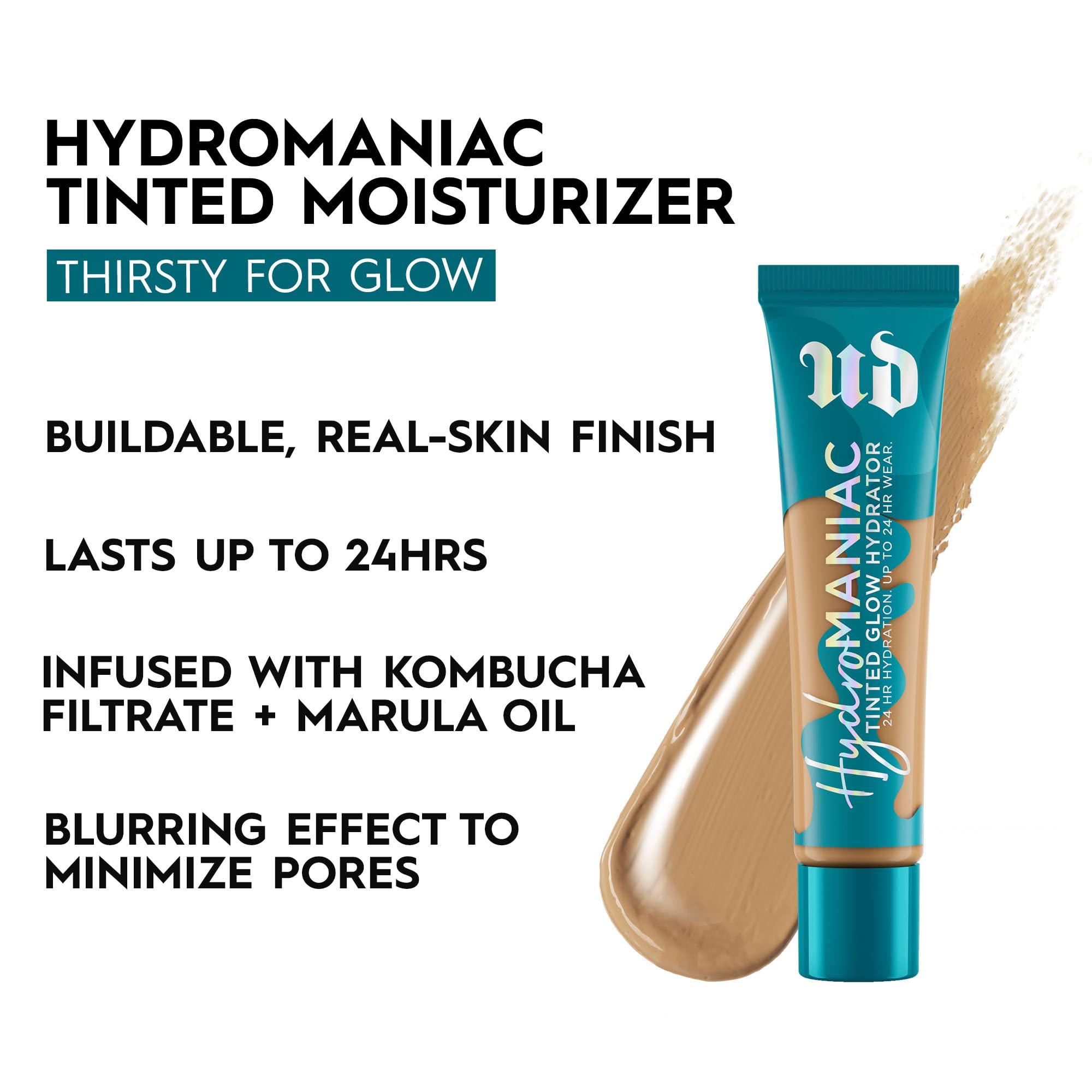URBAN DECAY Urban Decay Hydromaniac Dewy Foundation (51 Medium Neutral) Hydrating Tinted Moisturizer for Dry Skin, Buildable Medium Coverage, Non-comedogenic, Vegan, Cruelty-free