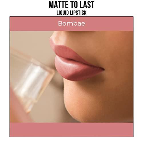 NYKAA Nykaa Cosmetics Matte to Last Transfer Proof Liquid Lipstick - Lip Makeup with Intense Color Payoff - Long Lasting Lip Product - 01 Bombae - 0.16 oz