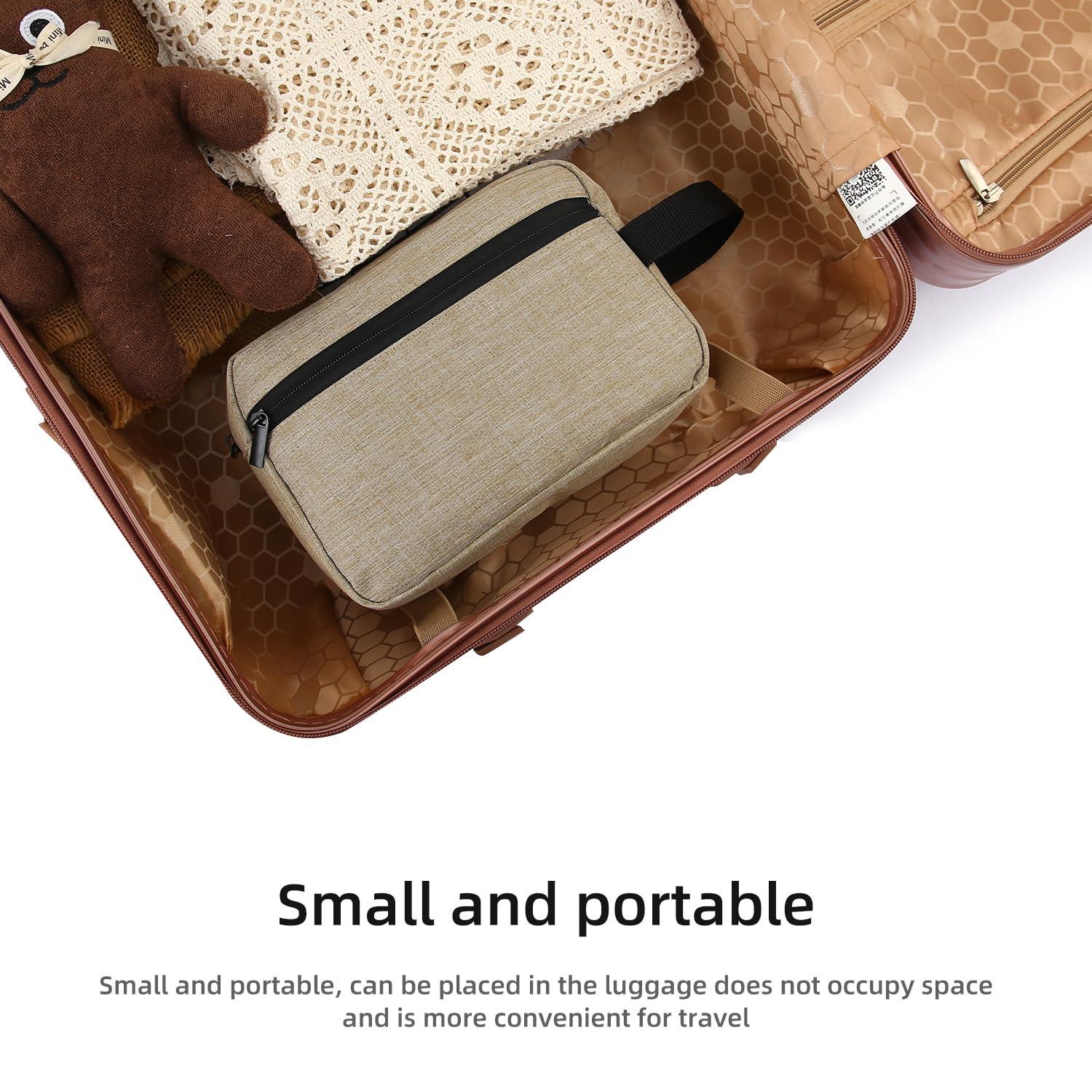 Icramsy Icramsy Travel Toiletry bag Toiletry bag for women men Hanging toiletry bag Cosmetic bag Travel accessories for Women Men (Khaki)