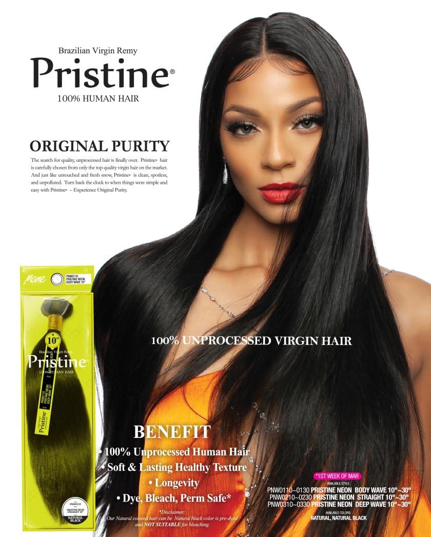Mane Concept Pristine Brazilian Virgin Remy 100% Human Hair Bundle Extension NEON BOHEMIAN 20\" (NATURAL BLACK)