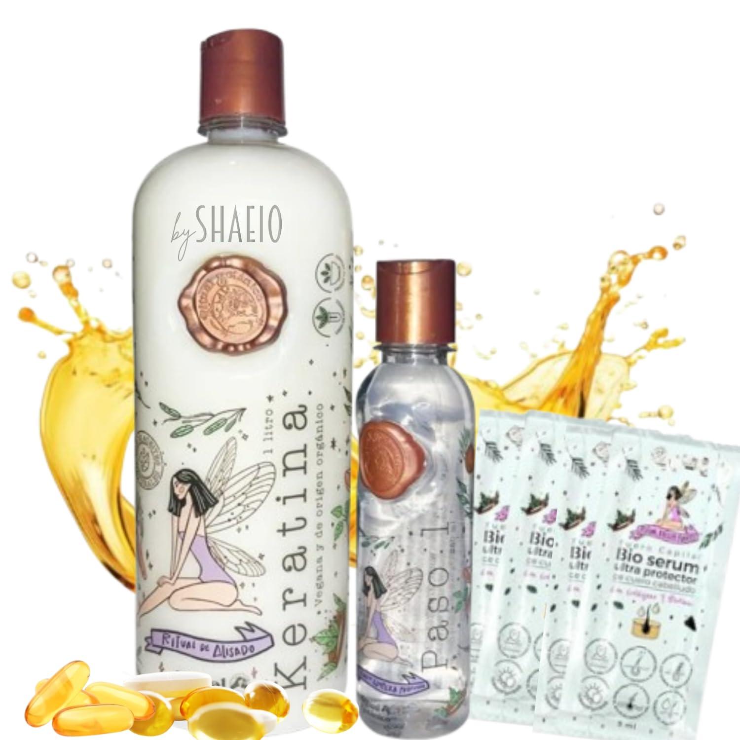 SHAEIO SHAEIO Keratin Hair Mask - 1 LITRO. RITUAL BOTANICO Keratina Organica Colombiana for Hair with 12 Natural Oils and Amino Acids