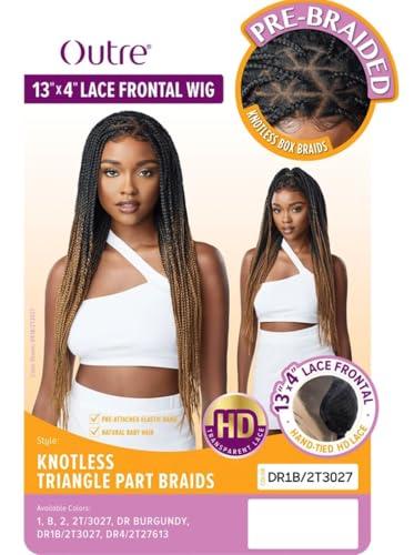Outre Outre 13x4 Lace Frontal Wig Pre Braided Knotless Box Braids KNOTLESS TRIANGLE PART BRAIDS (DR1B/2T3027)