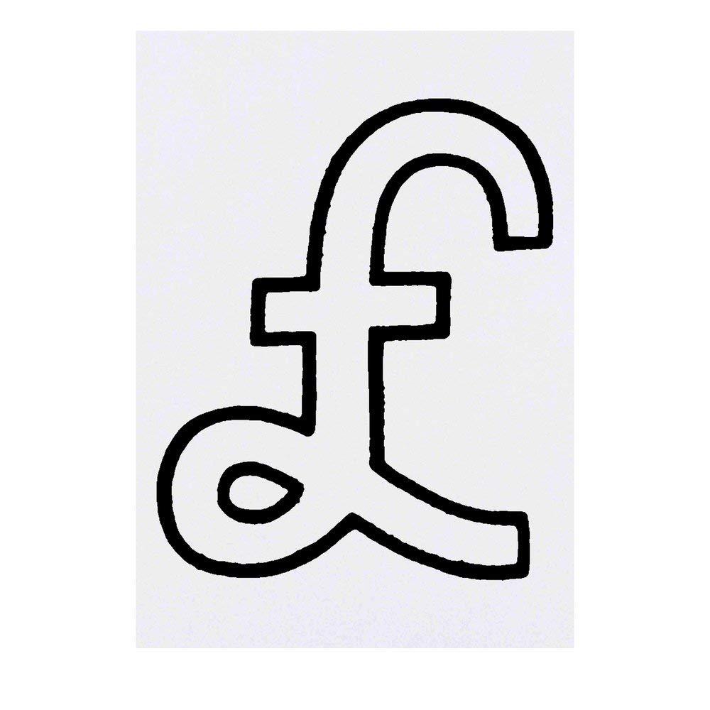 Azeeda Large \'Pound Sign\' Temporary Tattoo (TO00024791)