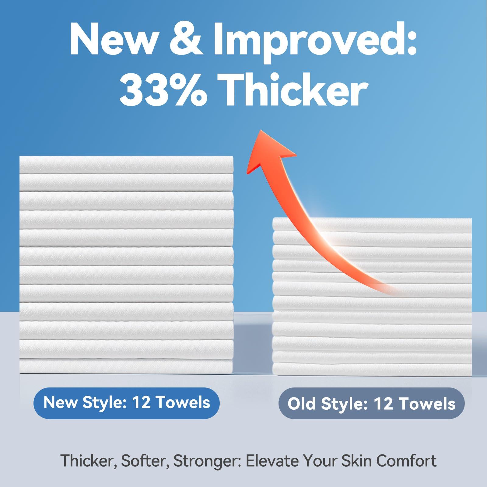 Winner Winner Soft Face Towels, Upgraded Thicker 100% USA Cotton Dry Wipes, Unscented and Gentle on Sensitive Skin, Disposable Makeup Remover and Facial Towelettes (240 Count, Pack of 3)