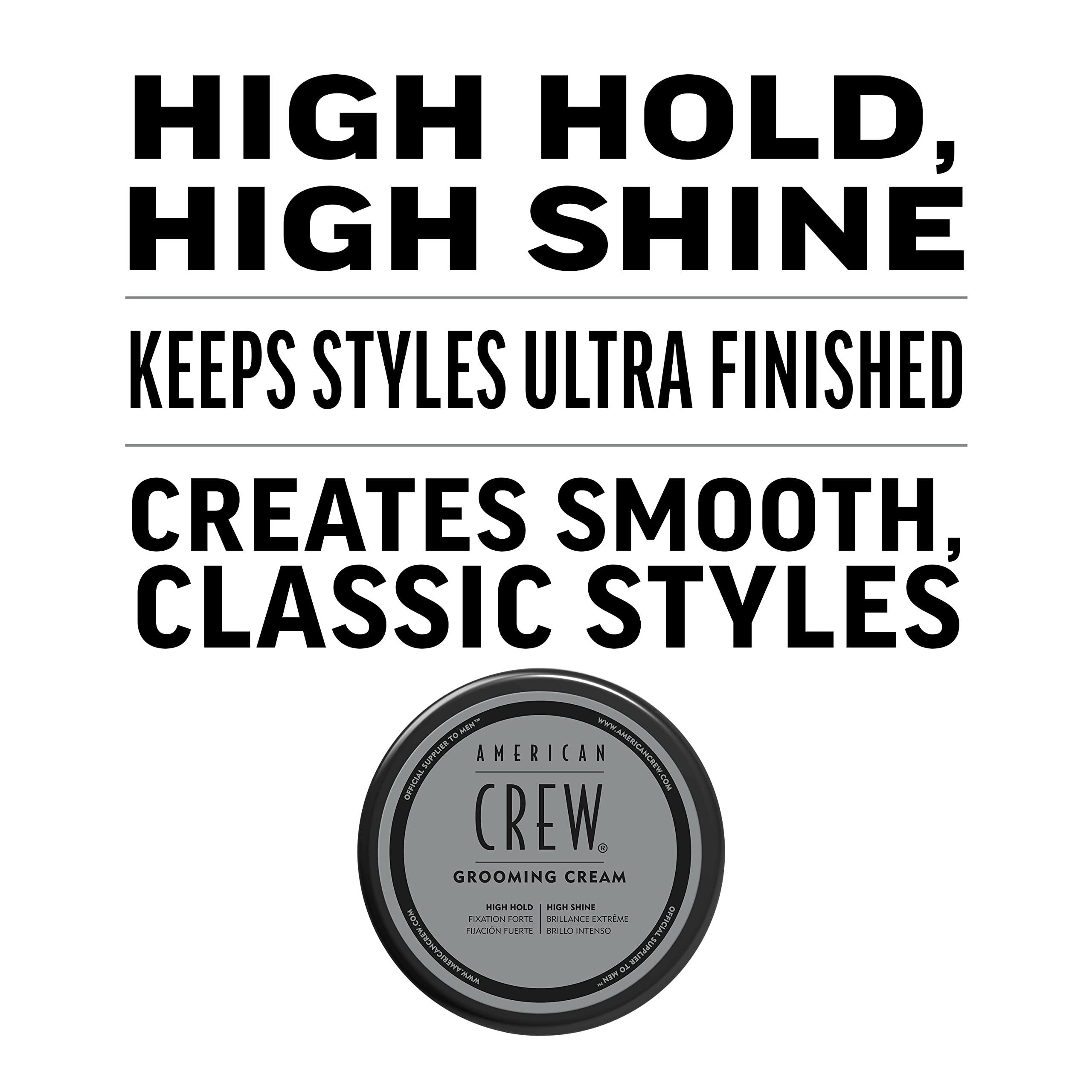AMERICAN CREW American Crew Men\'s Grooming Cream (OLD VERSION), Like Hair Gel with High Hold with High Shine, 3 Oz (Pack of 1)