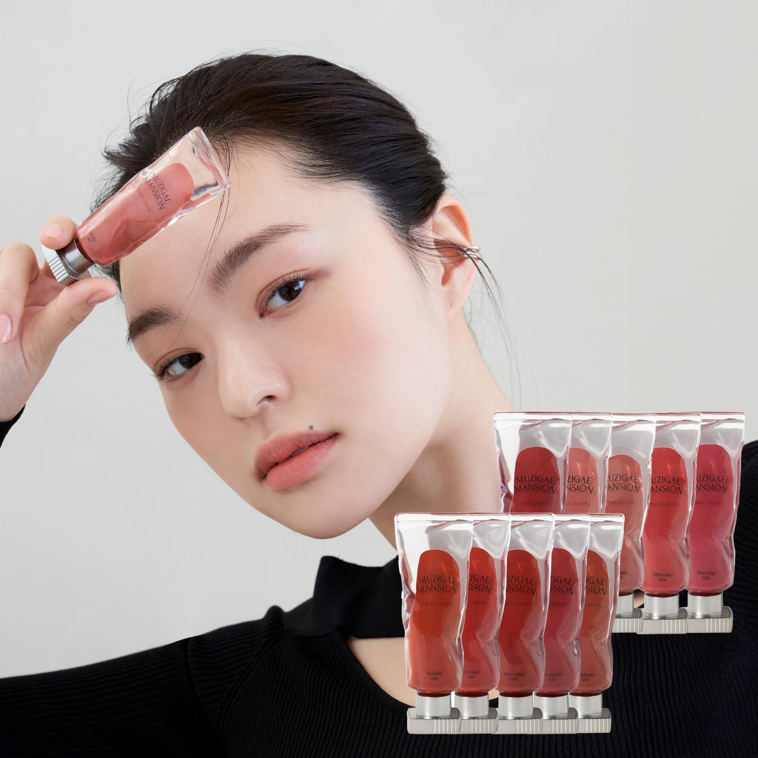 MUZIGAE MANSION MUZIGAE MANSION Objet Lip Stain (Unique Paint Tube Design) Velvet Matte Tint, Long-Lasting Waterproof Lipstick, Hydrating Korean Makeup, Red & Rose Gloss, K-Beauty Tinted Lipstain (11 POISE)