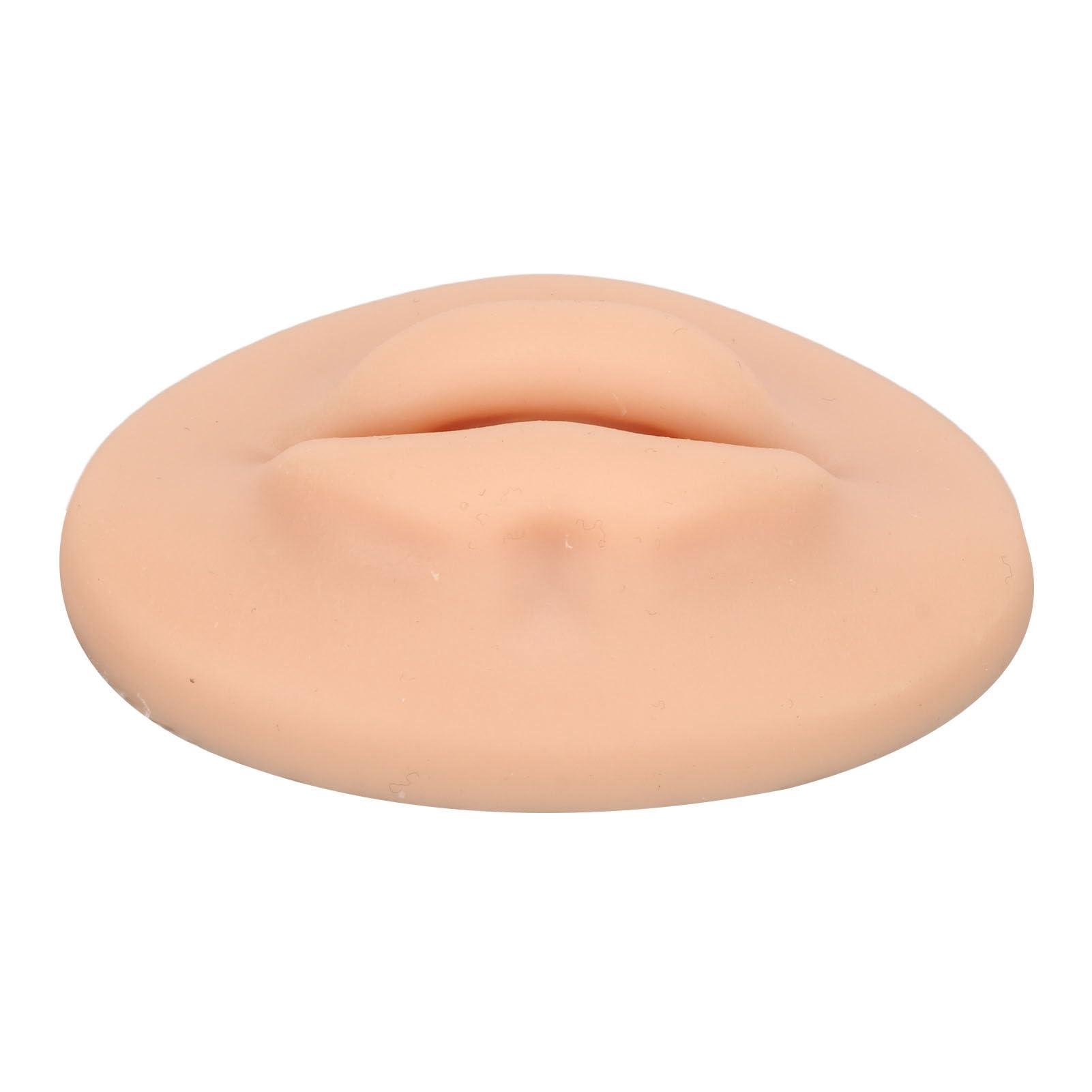 Diydeg Diydeg Fake Lips, 10PCS Silicone Soft Flexible 3D Open Mouth Easy to Apply Colour Practice Lips Highly Reproducible Portable Silicone Lips Model for Makeup Practice (Dark Skin