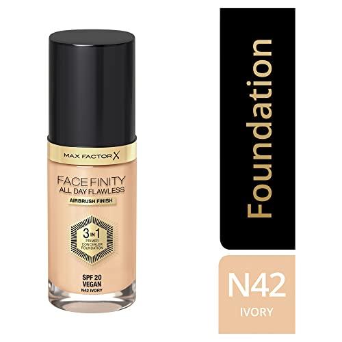 Max Factor Max Factor Facefinity 3-in-1 All Day Flawless Liquid Foundation, SPF 20-42 Ivory, 30 ml