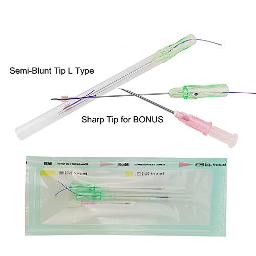 elves elves Pdo Threads for Face Lift (4D Cog Threads 21G 100MM)/ Barbed Pdo COG Threads 360R Bidirection/L-Blunt Type (20pcs)