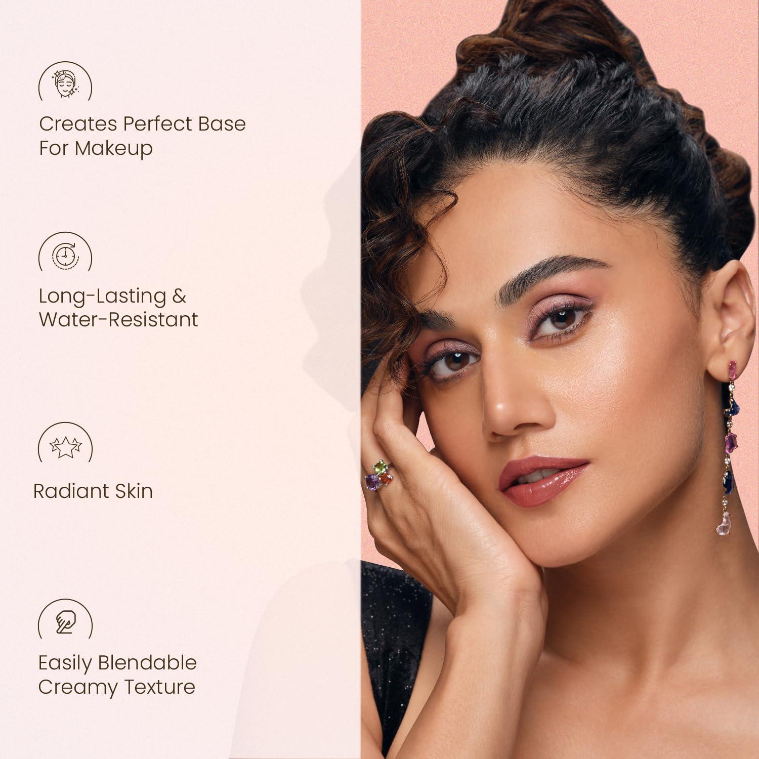 SWISS BEAUTY Swiss Beauty Pearl illuminator Makeup Base Liquid (Silver Pink, 35 g)