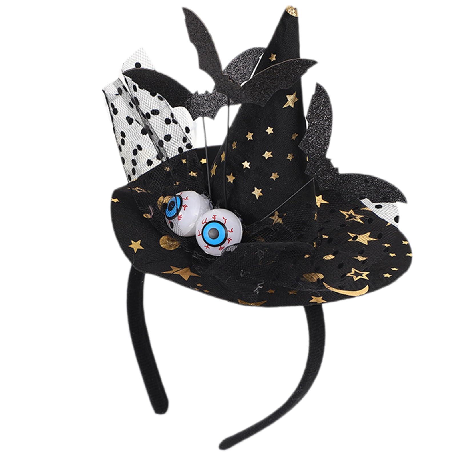 Kangnice Kangnice Party Wizard Hairband Halloween Cos-Play Headband Costume Headdress Adult Teens Holiday Headgear Festival Head Accessory Witch Hat Headband Headpiece Witches Costume