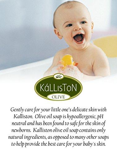 Kalliston Kalliston, ?assage Body Soap with Organic Olive Oil, Coconut and Avocado Oil, Massage & Exfoliating Natural Soap, Handcrafted in Crete, Greece, 110g Each Bar, Pack of 4