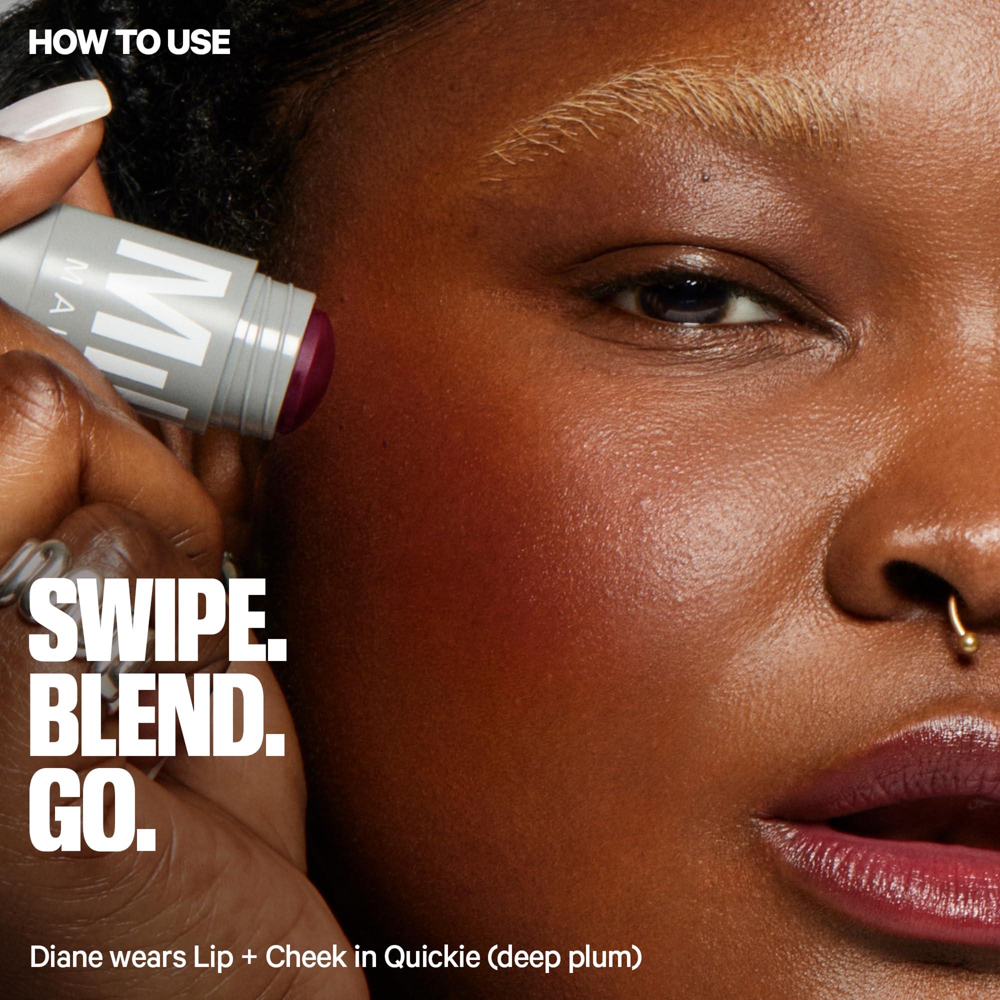 Milk Makeup Milk Makeup Lip + Cheek, Smirk (Dusty Rose with Shimmer) - 0.21 fl oz - Cream Blush & Lip Color - Buildable & Blendable - 1,000+ Swipes Per Stick - Non-Comedogenic - Vegan, Cruelty Free