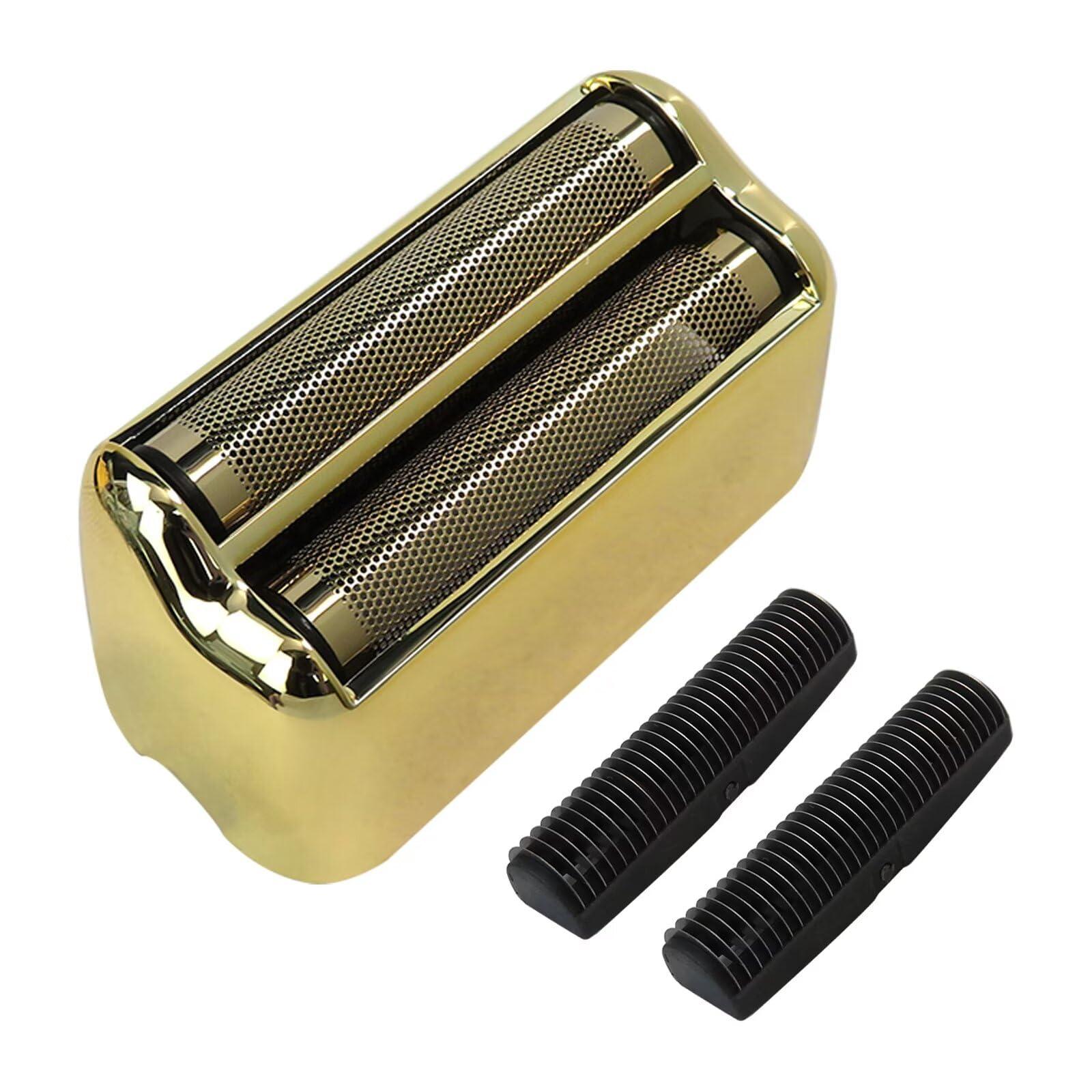 YTXXDEUS Replacement Foil and Cutter for Barberology Electric Shaver, Double Foil Shaver Replacement Head, Suitable for BaBylissPRO Barberology FXRF2G Electric Razors(Gold)