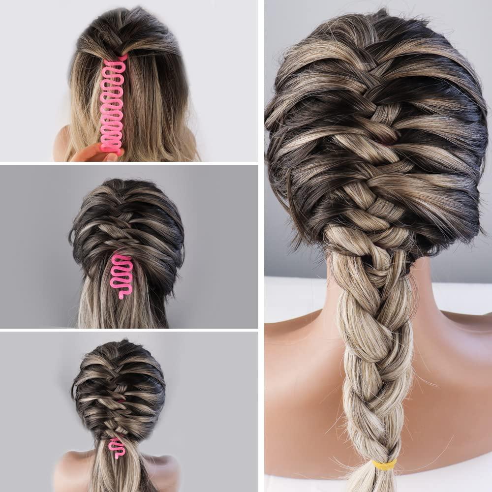 TCOTBE TCOTBE 2 Sets Topsy Tail Hair Accessories - DIY Braiding Tool Kit for Girls and Women, Updos, Ponytails, and French Braids