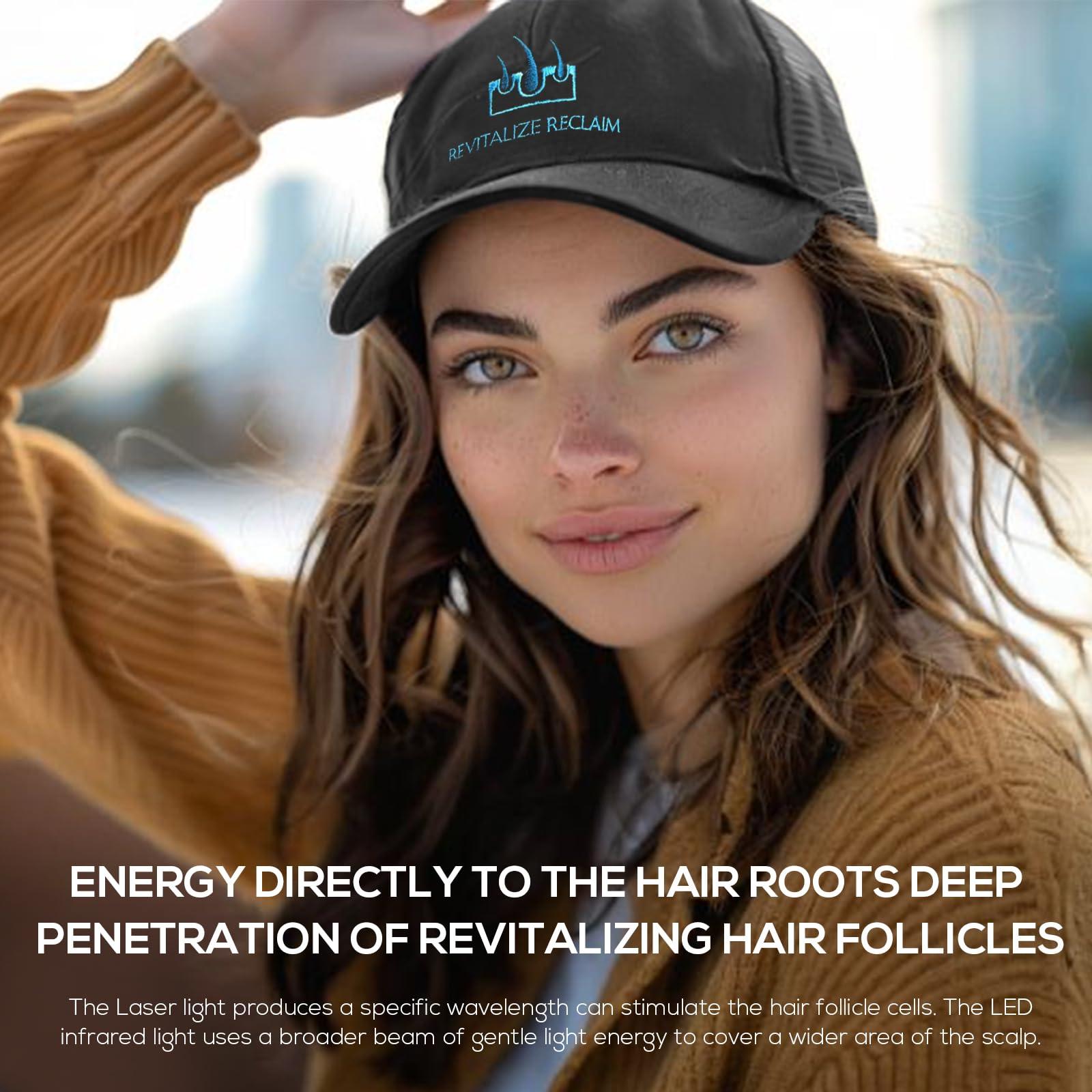 WINTER PLUM Laser Hair Growth Cap,Laser Therapy Cap Hair Growth Device Cap for Hair Loss Hair Loss Treatments for Men & Women Red Light Therapy Cap