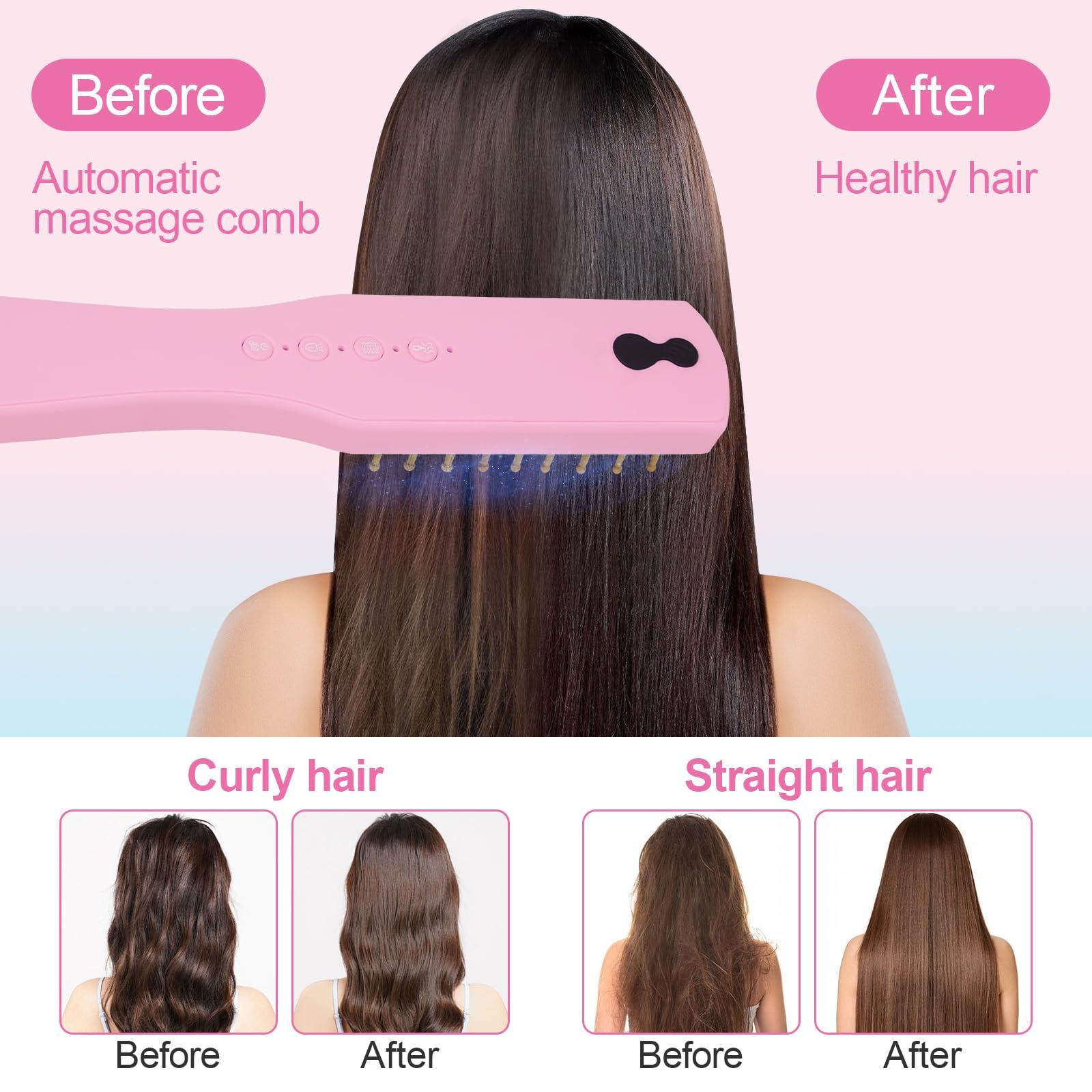 Omenglxy Intelligent Visual Scalp Comb - Hair Comb with Camera, Ultrasonic Electric Hair Brush, Promote Hair Growth, HD Scalp Monitoring, Hair Oil Applicator, Water Mist Hydration Maintenance