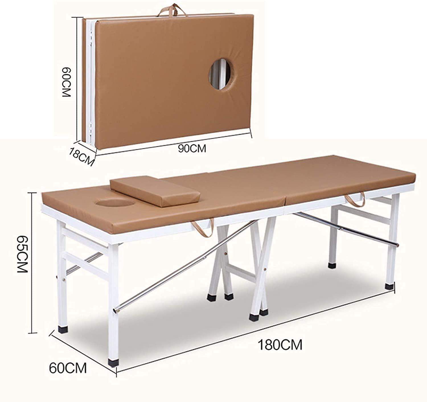 Dntum Home Beauty Bed Folding Portable Massage Table, Adjustable Physical Therapy Table, Lightweight Facial Spa Bed Tattoo Beauty Therapy Couch Bed for Facial Salon Spa Tattoo, Easy to Carry,Black ,Blue