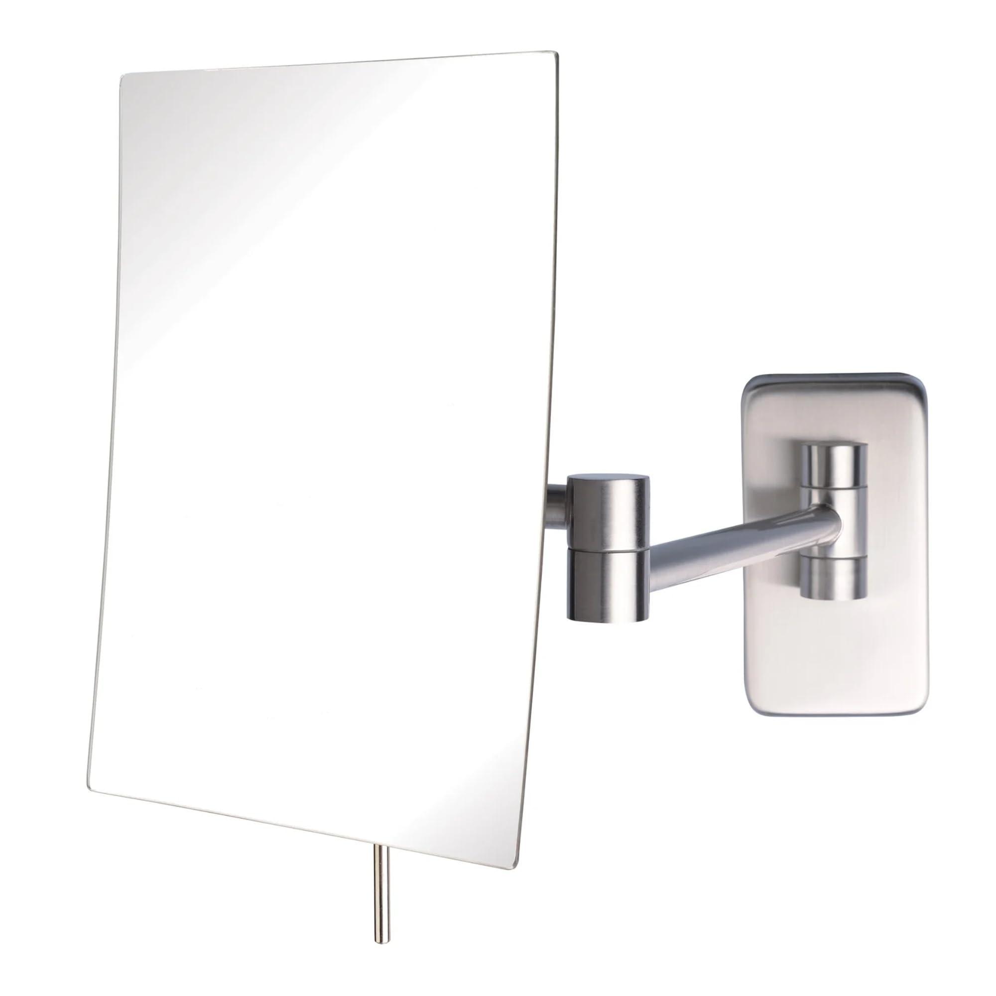 Jerdon Jerdon 8.75-Inch x 6.5-Inch Wall Mount Makeup Mirror - Personal Mirror with 5X Magnification & 14 inch Wall Extension - Nickel Wall Mount Arm - Model JRT695N