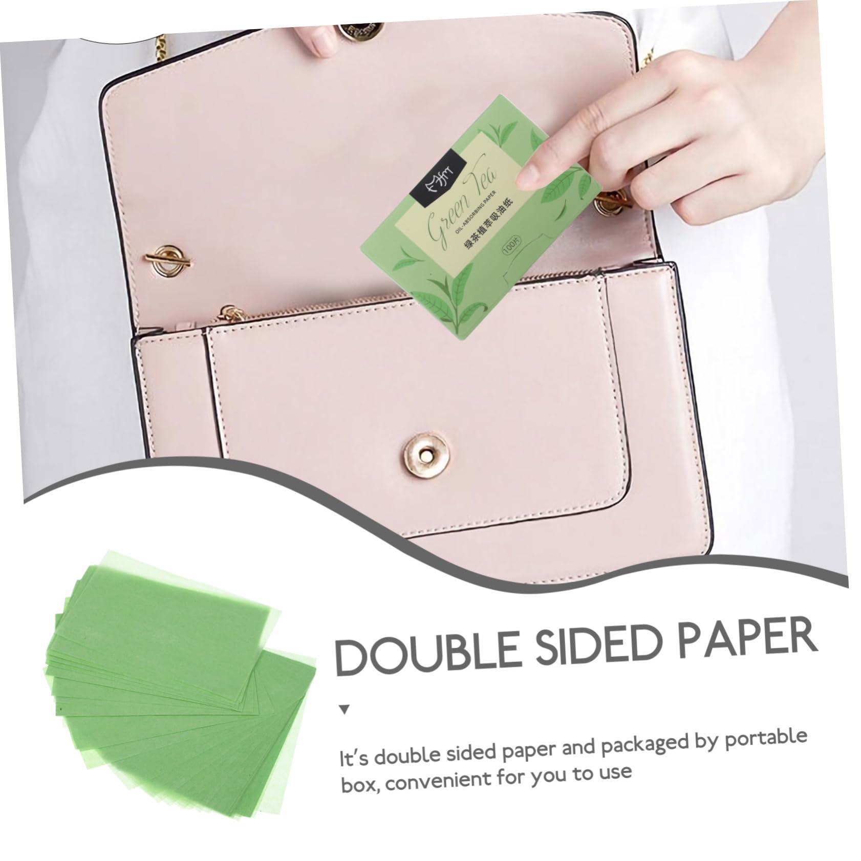 VINTORKY VINTORKY 10 Pack Facial Oil Absorbing Sheets 1000 Sheets per Box Thin Portable Double-Sided Paper for Oily Skin Care Random Colors