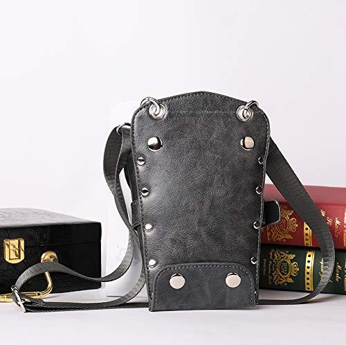 boshiho Scissors Pouch PU Leather Salon Barber Hairdressing Scissors Holster Hair Stylist Tools Bag Comb Shear Holster Waist Shoulder Belt (Grey)