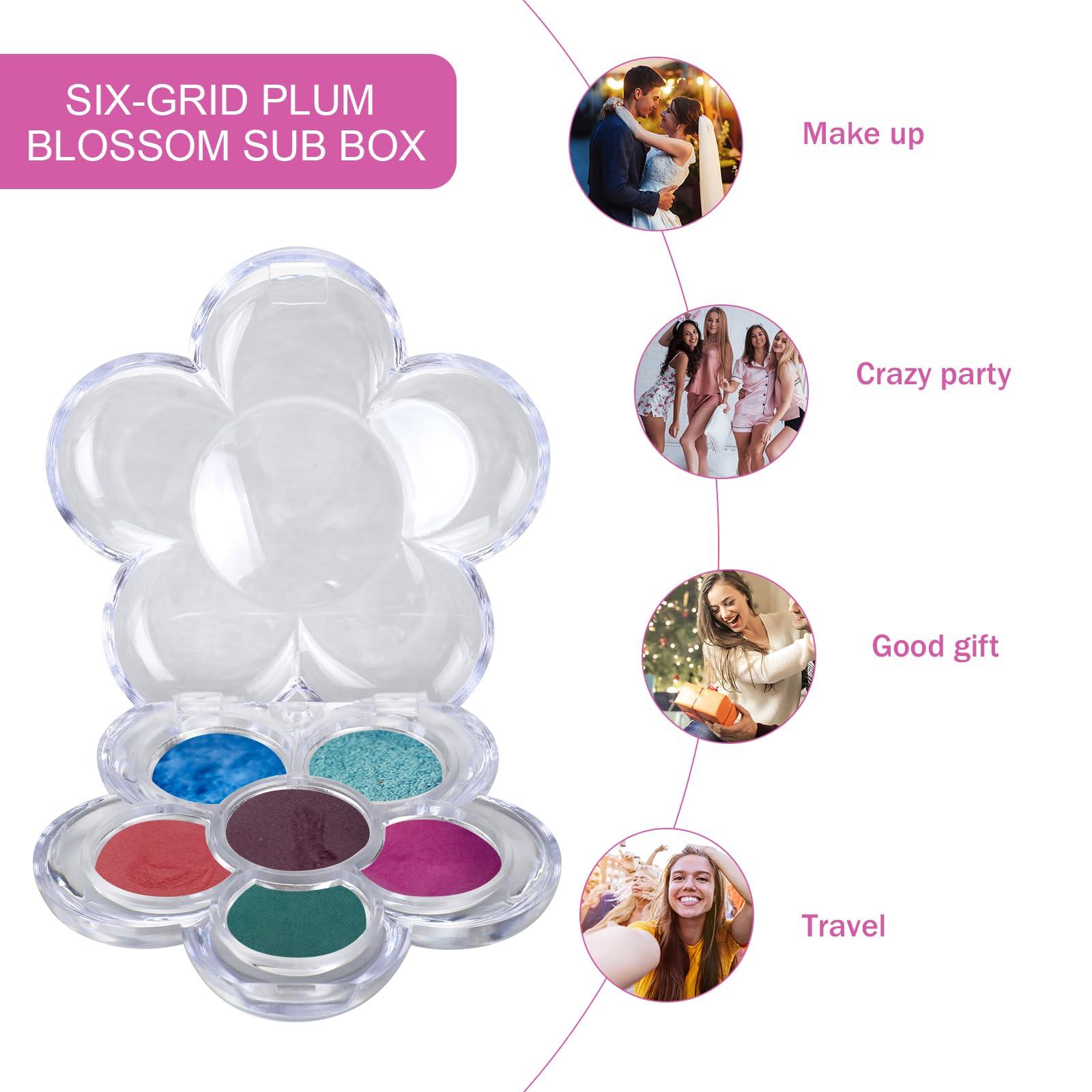 Beaupretty Beaupretty 8PCS Clear Empty Eyeshadow Palette Makeup Organizer Eyeshadow Storage Box Case Lipstick Pigment Palette Tray