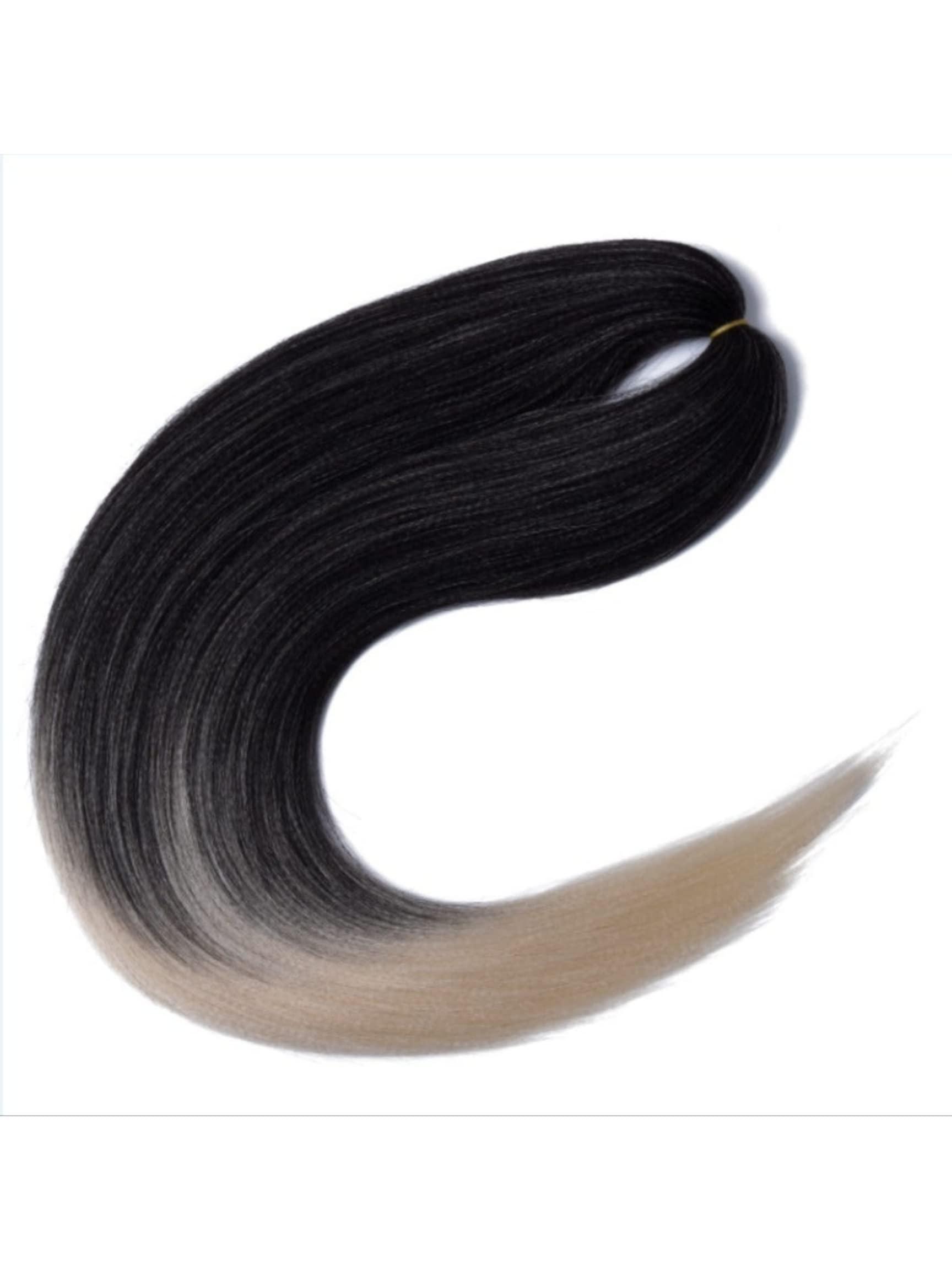 Dosso Beauty Dosso Beauty Single Pack Hypoallergenic Pre-Stretched Braiding Hair (28\", 1B/613), Itch-Free, Fast Drying, Light-weight, Hot Water Set, Soft Texture, Straight