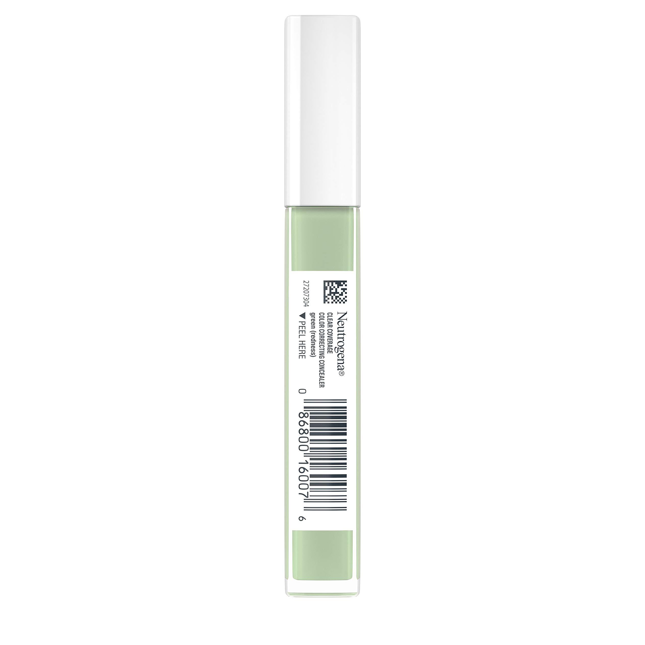 Neutrogena Neutrogena Clear Coverage Color Correcting Lightweight Face Concealer Makeup with Niacinamide & Green Pigment to Help Reduce Redness, 0.24 Fl Oz