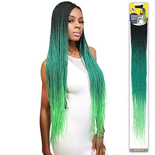 AU-THEN-TIC AU-THEN-TIC Senegalese Twist Crochet Braids Hair 32 Inch 8 Packs Small Mambo Twist 40 Strands/Pack Crochet Hair Pre-Stretched Pre-Looped Braiding Hair Extensions (32 Inch (8 Packs), 1B-Off Black)