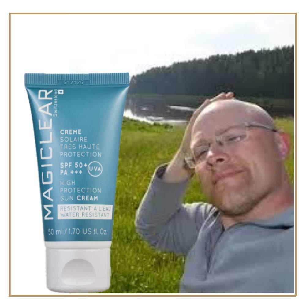 MAGICLEAR Luxury face Sunscreen SPF 50 PA+++ Daily sunblock for sensitive skin waterproof organic moisturizer mineral zink oxide suncream sun protector hypoallergenic natural Swiss brand Magiclear 1.7 Oz