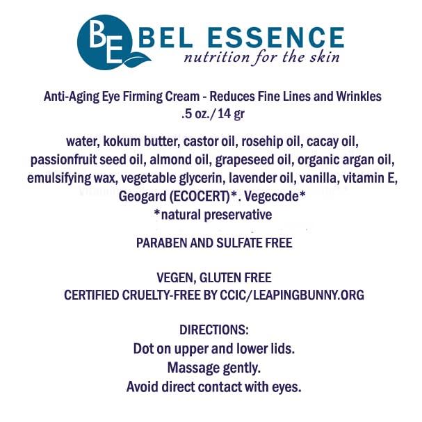 Bel Essence Bel Essence Anti-Aging Face Moisturizer and Anti-Wrinkle Eye Cream - Natural Aging Skin Care Set for Normal to Dry Skin - Hydrating Face Cream to Soothe, Firm Skin, Reduce Fine Lines -1.5 Oz/.5 Oz
