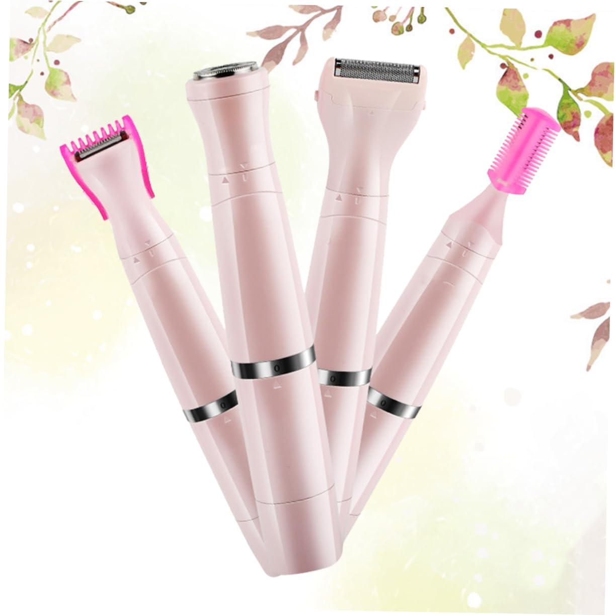 NOLITOY NOLITOY 4-in-1 Electric Women's Shaver Bikini Trimmer Armpit Shaving Device Body Hair Trimmer Pink